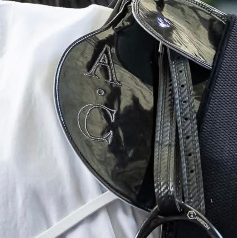 Name Stitching on Somes Saddle